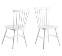AC Design Furniture Susanne Sedie da Pranzo Set di 2, H: 86 x l: 50,5 x P: 49,5 cm, Bianco, Legno, 2 pz