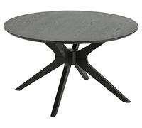AC Design Furniture Tavolino caffè Dion, A: 45 x L: 80 x P: 80 cm, Ø:80, Nero, Rovere, 1 pezzo
