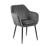 AC Design Furniture Wendy Sedia, Metallo, Grigio Scuro, B: 57 x H: 83 x T: 59 cm