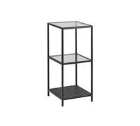 AC Design Furniturejörn Regal, Vetro, Nero, 37 x 35 x 82,5 cm