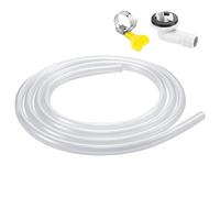 AC Drain Hose, Leakproof Pipe Kit, Window Air Conditioner Connector with Clamp for Home Portable Units Mini Split System Room Cooling Setup Indoor Water Line Tube Attachment Easy Install