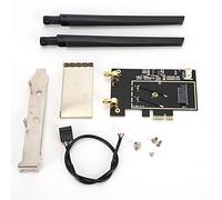 AC Dual Band Antenna, M.2 NGFF a PCI-E 1X Desktop WIFI Adattatore WLAN Adattatore scheda di rete Convertitore per 8260 7265 1535 7260 Applicazioni wireless su computer desktop