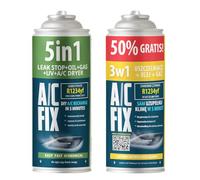 AC FIX 5-in-1 - R1234yf + 3 in 1 Refrigerante per climatizzatori auto con olio, sigillante, colorante UV, essiccante - Protegge il compressore