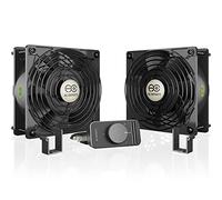 AC infinity assiale S1238D Dual 120 mm muffin fan con ingresso di velocità per una stanza all' stufa a legna camino circolazione progetti