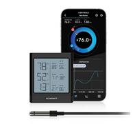 AC Infinity CLOUDCOM B1, igrometro intelligente VPD per temperatura e umidità, con display LCD e app Bluetooth, sonda con sensore termometro per scantinati, sale per chitarre, tende da coltivazione,