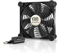 AC Infinity Multifan S4, Ventola USB silenziosa da 140 mm, certificata UL, per raffreddamento di ricevitore DVR, PlayStation, Xbox e computer