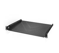 AC Infinity Scaffale universale ventilato a cantilever 1U, profondità 35,6 cm, per rack per attrezzature da 48,3 cm, in acciaio laminato a freddo da 2,4 mm, capacità 27,2 kg