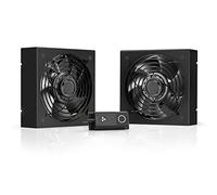 AC Infinity Set di ventole silenziose a doppia ventola con regolatore di velocità, per raffreddare sistemi AV, impianti home theater e rack di rete da 48,26 cm (19")