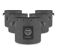 AC Infinity Vasi in tessuto resistente, 4,5 l, per la crescita, confezione da 500 g di tessuto non tessuto e anelli multiuso, per appendere piante e allenamento a basso stress