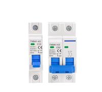 AC MCB 1P 2P 230V 400V 6KA Circuit Breaker Air Switch 6A 10A 16A 20A 32A 40A 50A 63A Overload Short CZAOINCU(2P,10A)