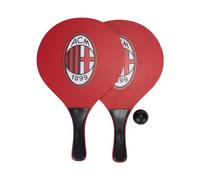 AC Milan 2 Racchette con Pallina, Gioco da Spiaggia o all'Aperto per Bambini e Adulti, Prodotto Ufficiale