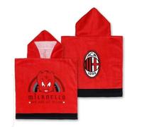 AC Milan | Accappatoio Poncho Bambino in Spugna | 100% Cotone | Prodotto Ufficiale | 50x100