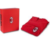 AC Milan Accappatoio Ufficiale in Scatola Spugna Cotone Rosso Tg Adulto- Ragazzo