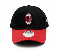 AC Milan Cappello con Visiera, Cappellino Estivo Classico con Logo Ufficiale AC Milan, Cappellino Uomo o Donna, Unisex, Regolabile, Regolabile, Nero/Rosso