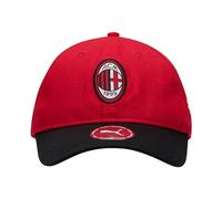 AC Milan Cappello con Visiera, Cappellino Estivo Classico con Logo Ufficiale, Cappellino Uomo o Donna, Unisex, Regolabile, Regolabile, Rosso/Nero