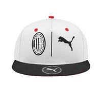 AC Milan Cappello con Visiera, Cappellino Estivo Classico con Logo Ufficiale, Cappellino Uomo o Donna, Unisex, Regolabile, Regolabile, Bianco/Nero (Visiera Piatta)
