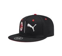 AC Milan Cappello con Visiera, Cappellino Estivo Classico con Logo Ufficiale, Cappellino Uomo o Donna, Unisex, Regolabile, Regolabile, Nero/Bianco (Visiera Piatta)