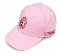 AC Milan - Cappello Milan Ufficiale in Cotone Rosa con Logo Modello Baseball con Visiera Curva e Regolabile - Prodotto con Licenza - 2023003