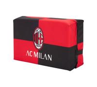 AC Milan Cuscino A Libro da Stadio A Scacchi, Unisex Adulto, Rosso, Nero, Taglia Unica