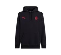 Ac Milan Puma Felpa Cappuccio Hoodie Nero Cotone Felpato 2024 25 Essentials