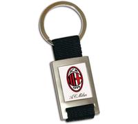 AC Milan Portachiavi Stoffa-Metallo con Logo Smaltato Articolo Ufficiale