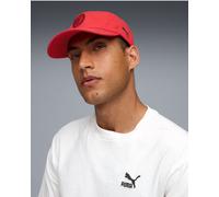 Ac Milan Puma Cappello Berretto Hat Unisex Rosso Essentials Baseball Poliester