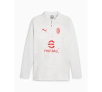 Ac Milan Puma Felpa Allenamento Training Top Fleece Grigio 2023 24 mezza zip