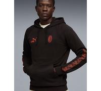Ac Milan Puma Felpa Cappuccio Hoodie Nero 2026 KING HD Cotone French Terry