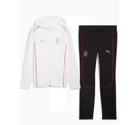 Ac Milan Puma Tuta Intera Completa Ragazzo Bambino Casuals HD FZ Bianco