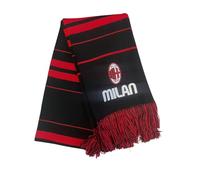 AC Milan Sciarpa Tubolare Ufficiale Rosso/Nero - 100% Acrilico Calda e Morbida con Frange e Stemma - Unisex