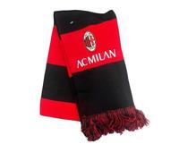 AC Milan Sciarpa Tubolare Ufficiale Rosso/Nero in 100% Acrilico con Stemma e Frange - Unisex