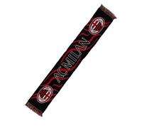 AC Milan Sciarpa Ufficiale Jacquard Nuovo Modello Colore Rossonero