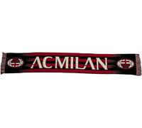 AC Milan Sciarpa Ufficiale Jacquard Righe Acrilico Colore Rossonero