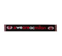 AC Milan Sciarpa Ufficiale We Are Acrilico Unisex Rosso Nero Prodotto Ufficiale Licenza Doppia Grafica Multicolor M