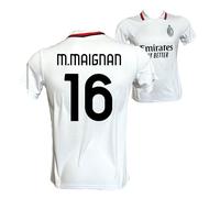 AC Milan Seconda Maglia M. Maignan 16 Away Bianca, Replica Autorizzata, Adulto Ragazzo Bambino (IT, età, 10 Anni, Bianco)
