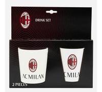 AC Milan Set Regalo Bicchiere e Tazza 450 ml - Confezione Regalo per Bambini e Ragazzi, Accessori Calcio per Tifosi Rossoneri, Prodotto Ufficiale