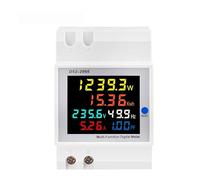 AC monitor 110V 220V 380V 100A Voltage Current Power Factor Active KWH Frequency meter VOLT AMP AUOQKQUT(Built-in CT)