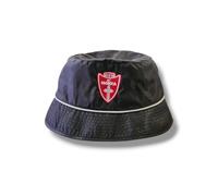 AC MONZA Cappello da Pescatore Sportivo, Nero con Logo Rosso, Stile Bucket Hat