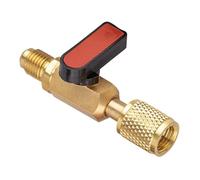 AC Refrigerant Charging Valve - 2.82 Inch Adapter Connector | Ball Valve Fitting - Durable Leak Proof Air Conditioning Service Tool for Home Apartment Hotel & HVAC System Maintenance