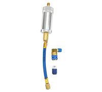 AC Refrigerant Injection Tool, Cooling System Injector for R134A R12 R22, 2oz Oil and Dye Injector with Brass Connector, SAE 1/4in Thread, 600~3000 PSI Working Pressure