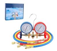 AC Refrigerant Recharge Kit - Car Freon Pressure Diagnostic Tool for Cooling System Service | Meter Hose with Gauge Set, Testing Diagnostic, Adapter Seal Leak Check DIY for Garage Use Set