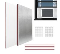AC Side Insulation Panels - Foil Covered Foam Window SealSummer Winter | Air Conditioner Sealing Board, Waterproof Thermal Barrier | Noise Reduction Insulation Strip for Home Dorm Hotel Bedroom, Sum