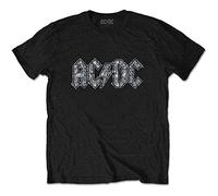 Black Ac/Dc Logo autorizzato Uomo maglietta