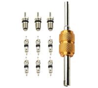 AC Valve Core Kit - 10 Pezzi Riparazione & Removal Tool Set per HVAC, Automotive, RV, Aria Conditioning & Refrigeration Replacement | Car Air Conditioner A/C System Disassembly Tools