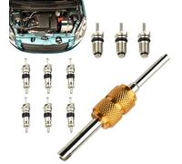Ac Valve Core Kit - Car Air Condition Repair Tools | Valve Core Seal Kit | Precision 10-Piece Ac Valvee Cores Kitsac for Hvac Systems Rv Air Conditioners Refrigeration Units Maintenance