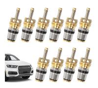 AC Valve Core, Rust-Resistant HVAC Replacement Kit, 10-Piece Refrigeration Valve Set for Automotive, RV, Air Conditioner, Refrigerator, Vehicle Maintenance Repair, Cooling System Tools
