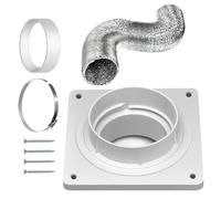 Ac Vent Kit, Portable Air Conditioner Accessory, Adjustable Window Seal Connector, White Ducting Adapter for Summer Cooling in Home, Living Room, Bedroom, Bathroom, Apartment