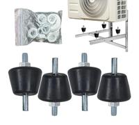 AC Vibration Pads | 4 Piece Air Conditioner Shock Absorbers | Non Slip | Reduce AC Vibration And Noise With 4 Non-slip Support Pads For Indoor Or Outdoor Air Conditioner Units