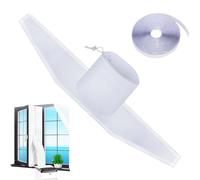AC Window Seal Kit - Polyester 300-500cm | Window Vent Kit, Weatherproof Energy-Efficient Guard | Air Exchange Protector For Dormitory RV Room Apartment Temperature Control Easy Installation