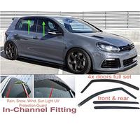 AC WOW 4x Deflettori del Vento Compatibili con VW Golf 6 Mk6 5-porte 2008 2009 2010 2011 2012 2013